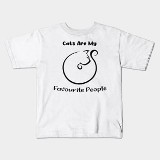 Cat are my favourite people gift for lover cat Kids T-Shirt